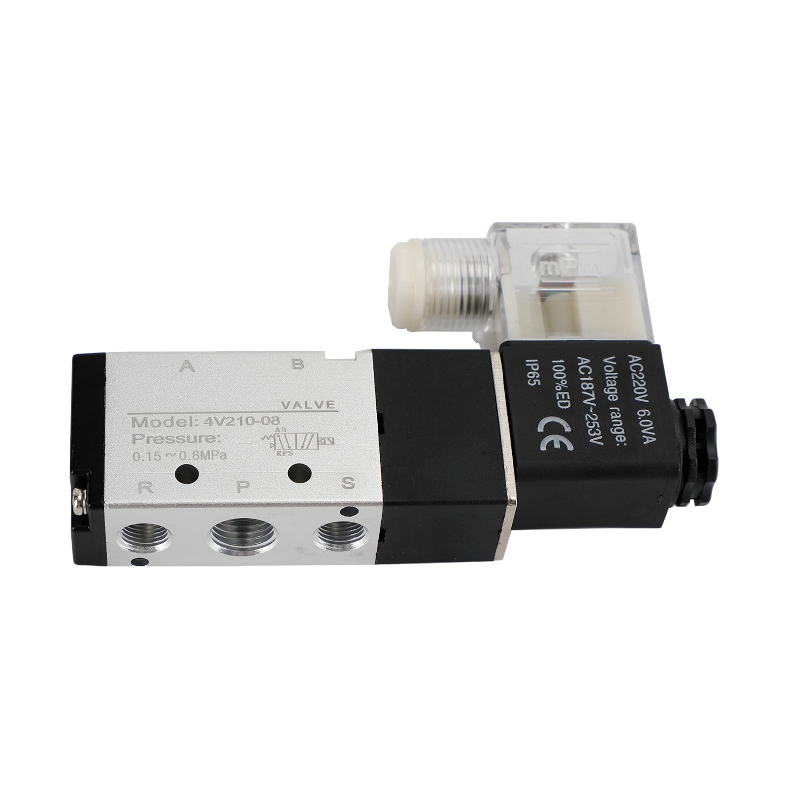 Pneumatic Electric Solenoid Air Valve 4V210-08 Ac220V 2 Position 5 Way PT 1/4 UE