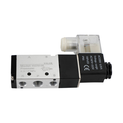 Pneumatic Electric Solenoid Air Valve 4V210-08 Ac220V 2 Position 5 Way PT 1/4 UE