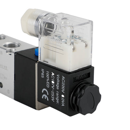 Pneumatic Electric Solenoid Air Valve 4V210-08 Ac220V 2 Position 5 Way PT 1/4 UE