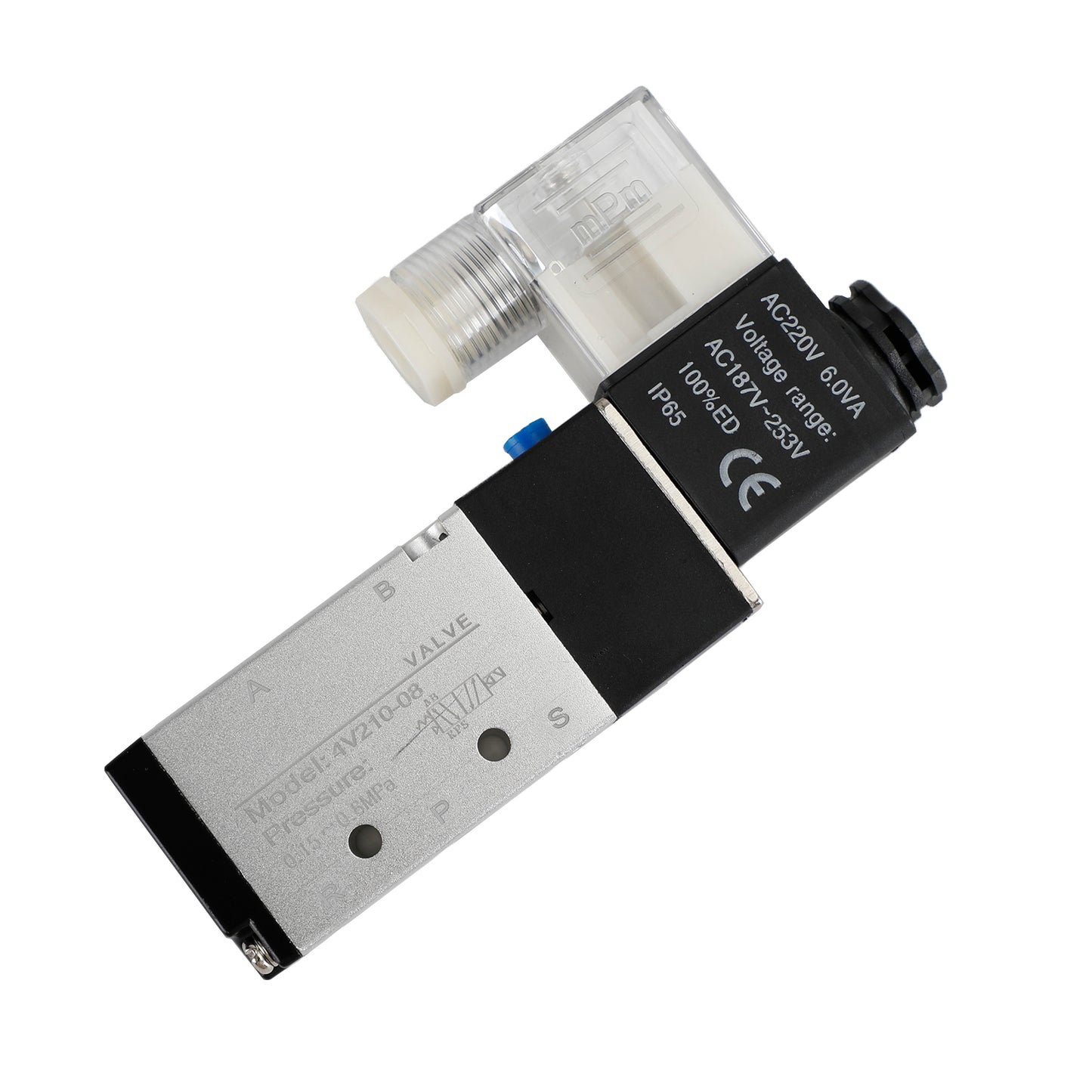 Pneumatic Electric Solenoid Air Valve 4V210-08 Ac220V 2 Position 5 Way PT 1/4 UE