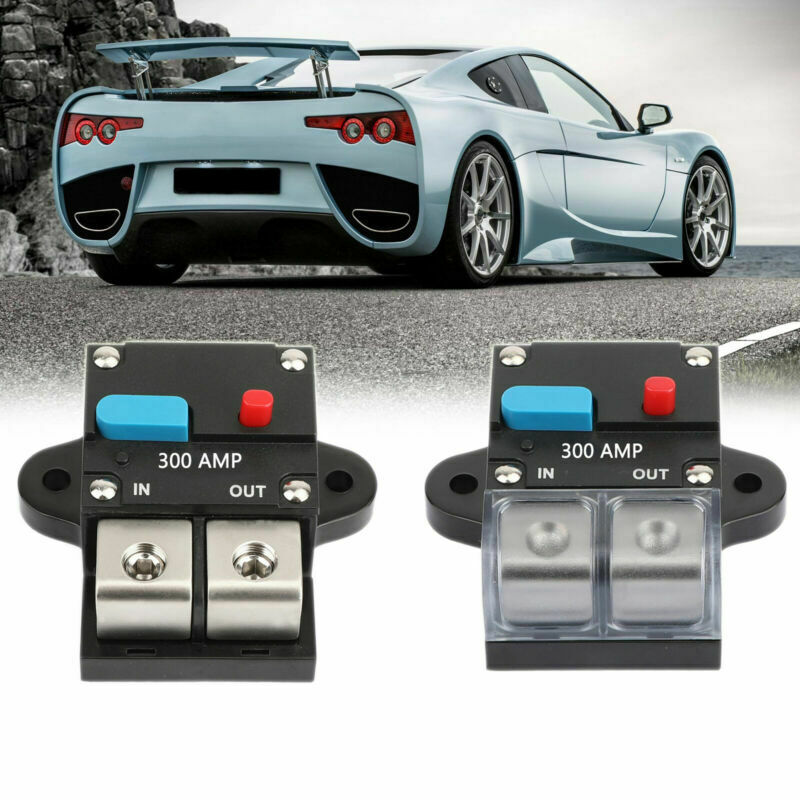 AMP Marine Insurance Car Circuit Fuse Audio Automatic Block 300A Reset Breaker