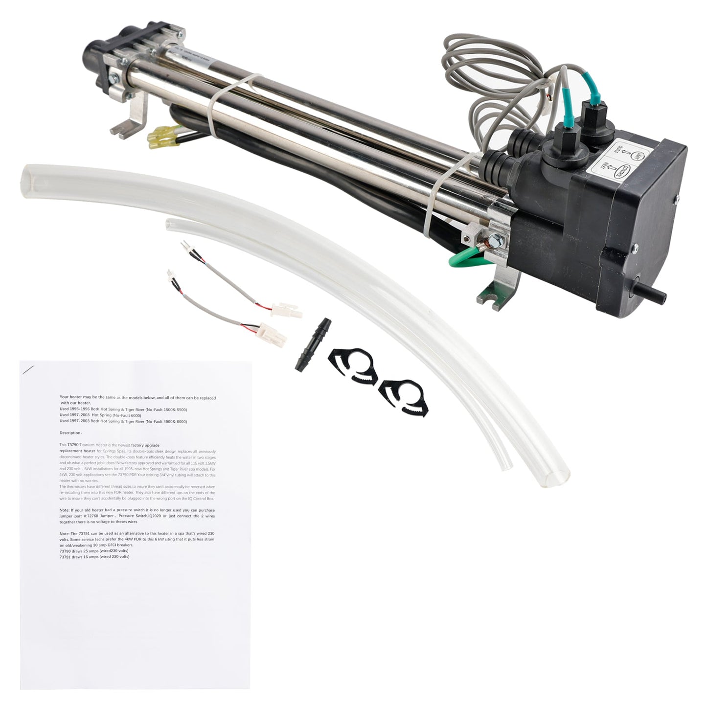 No-Fault Titanium Spa Heater for Hot Spring/Watkins/Caldera/Tiger River 73790-6KW