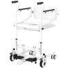 4-in-1 Patient Transfer Lift, Hydraulic Commode & Shower Wheelchair with Split Seat for Elderly & Disabled