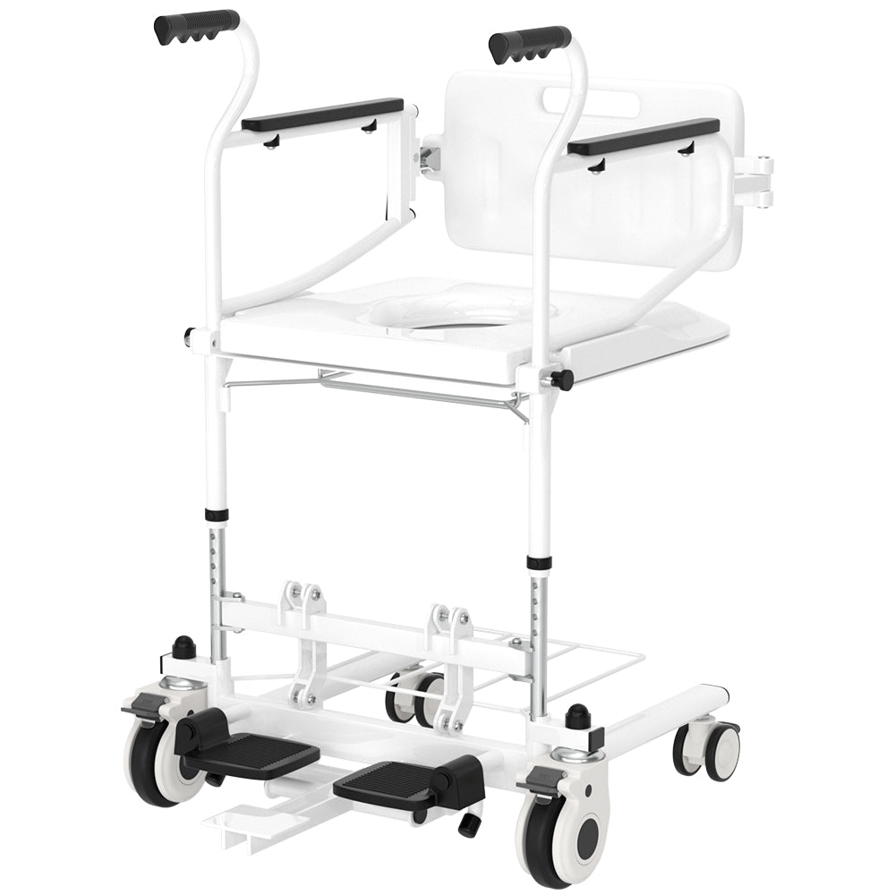 ??Transfer Wheelchair with Lift ¨C 250 lb Capacity, Removable Split Seat for Patient Mobility