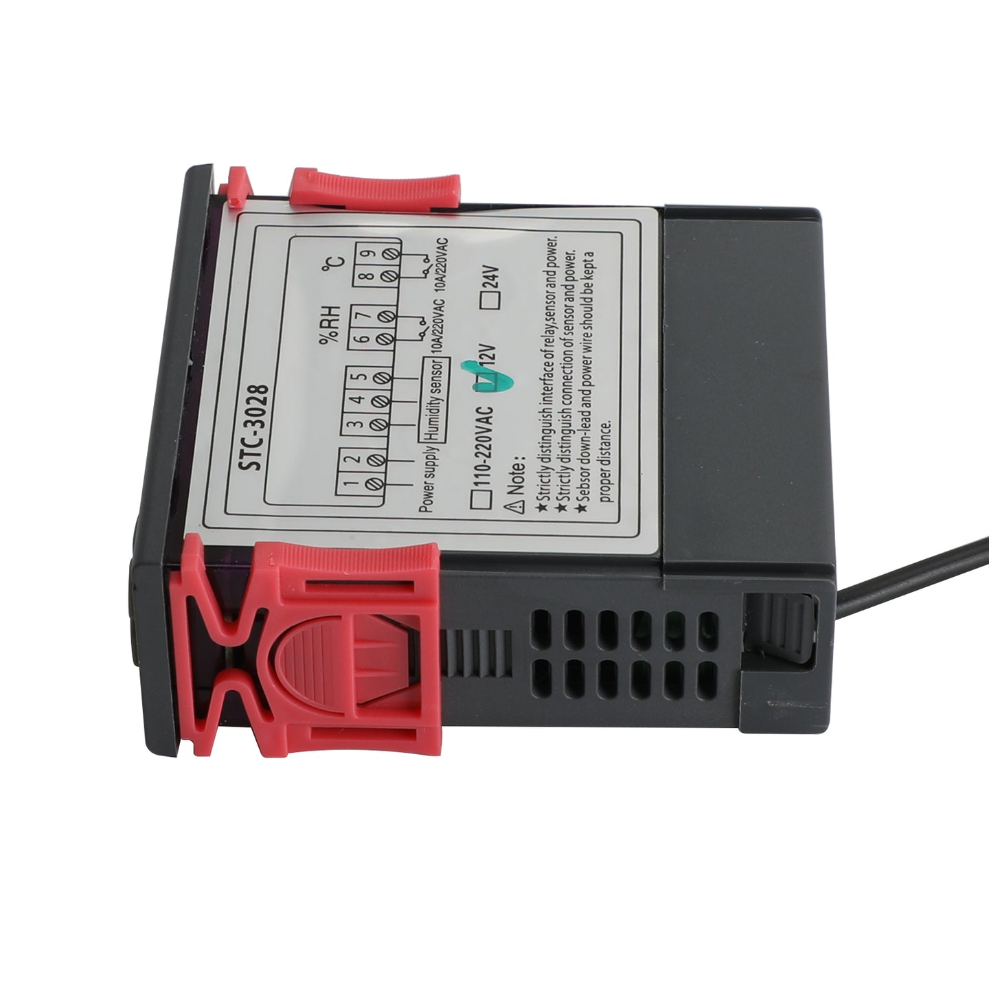 STC-3028 Dual Display Digital Temperature Humidity Controller Thermostat+Probe, DC12V