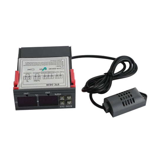 STC-3028 Dual Display Digital Temperature Humidity Controller Thermostat+Probe, DC12V