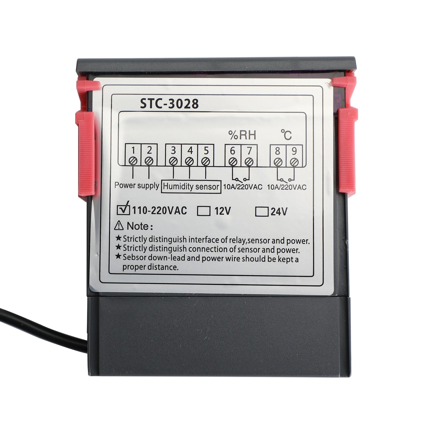 STC-3028 Dual Display Digital Temperature Humidity Controller Thermostat+Probe, AC110V-220V