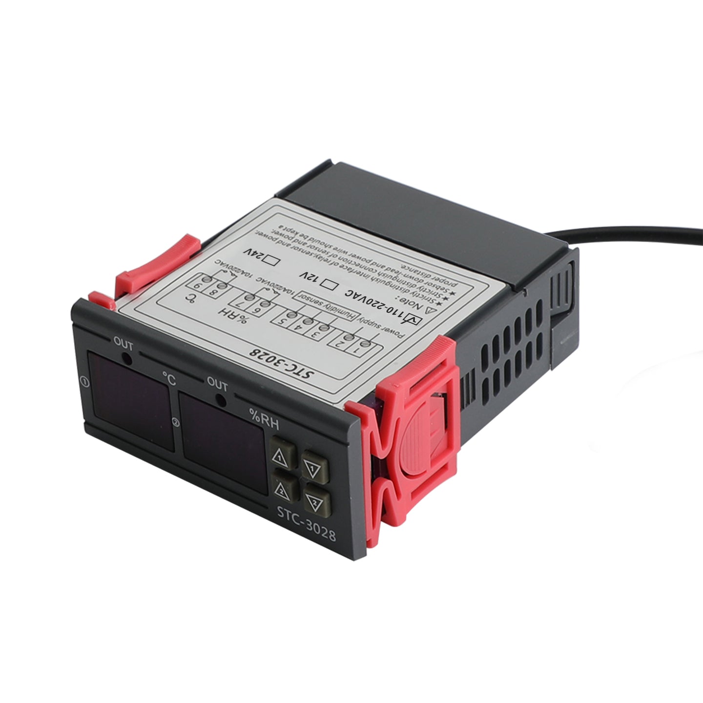 STC-3028 Dual Display Digital Temperature Humidity Controller Thermostat+Probe, AC110V-220V