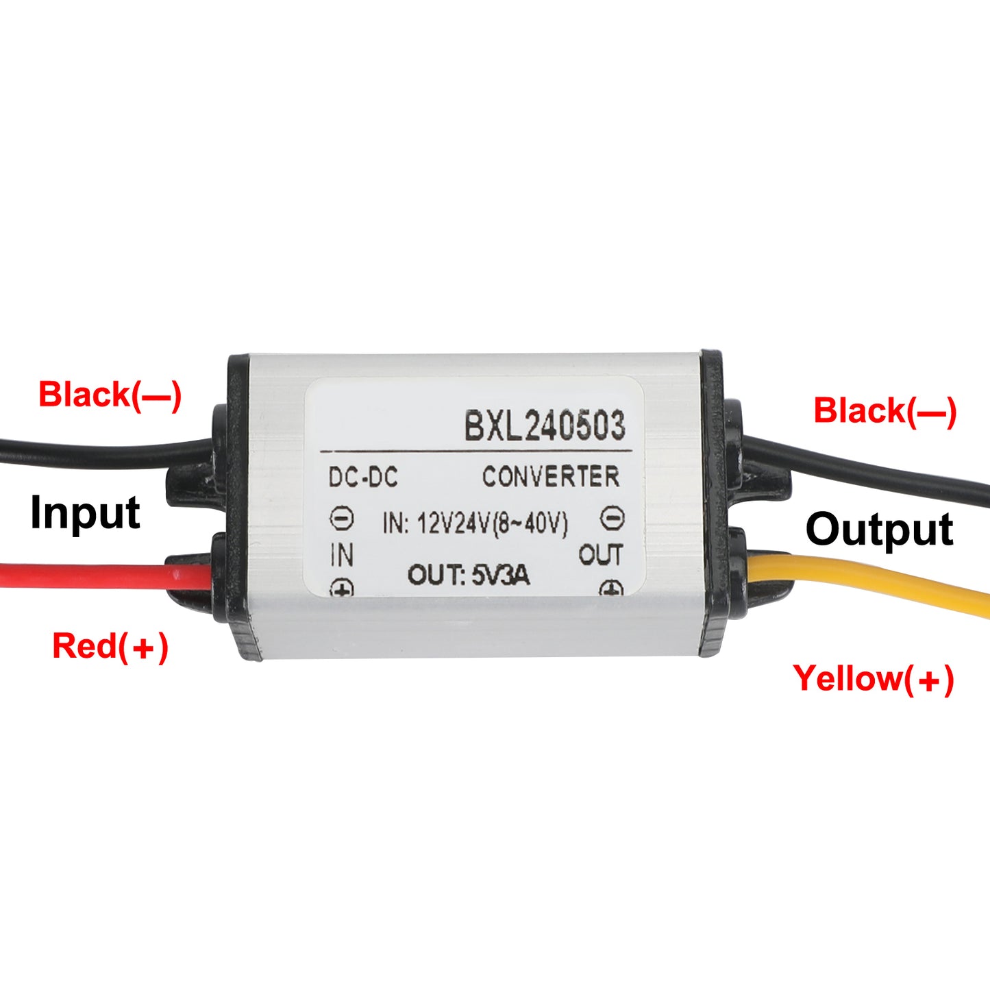 12V/24V to 5V 3A 15W Waterproof Converter Step Down Volt Module Power Supply