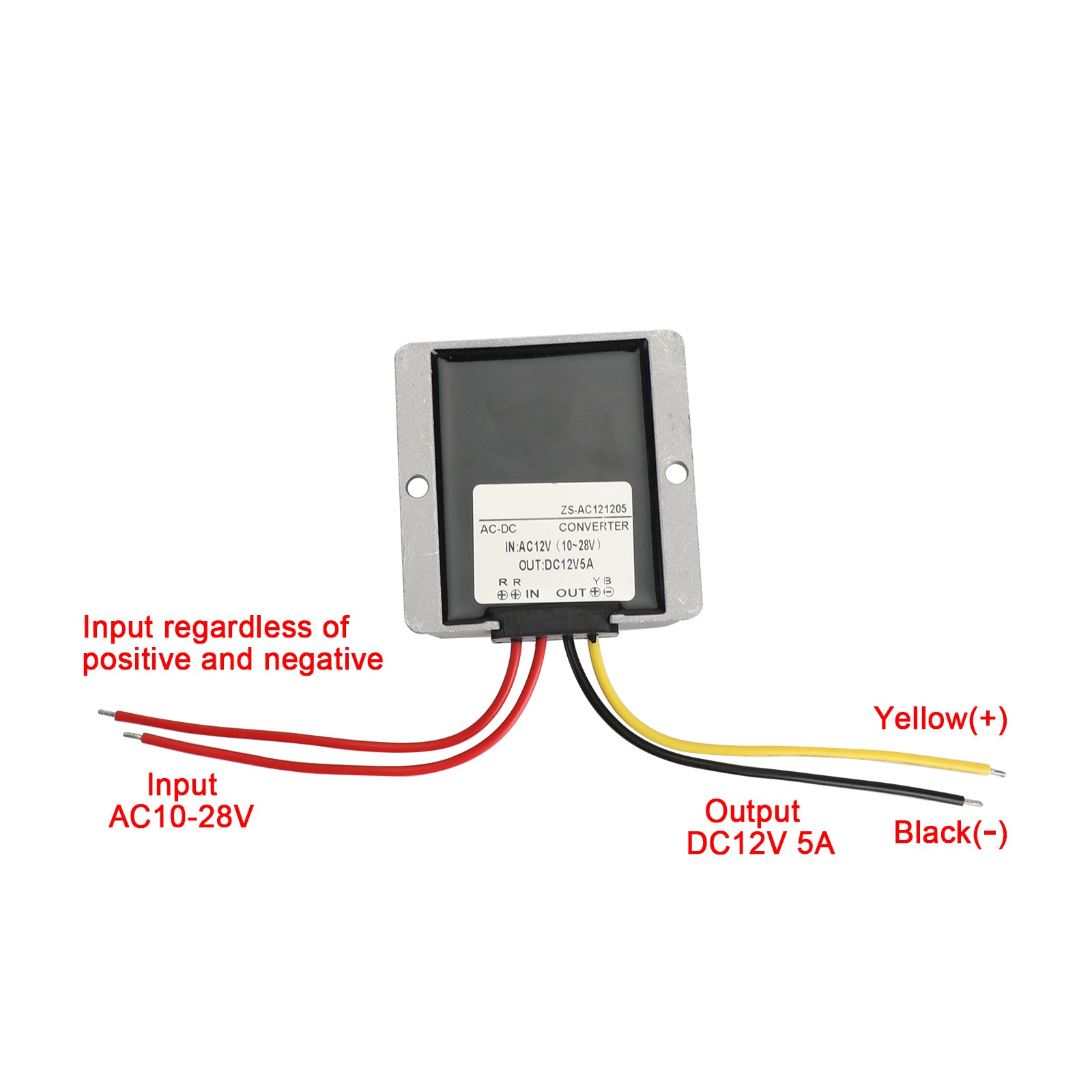 AC12V To DC12V 5A Waterproof Power Converter Power Adapter Transformer Module UE