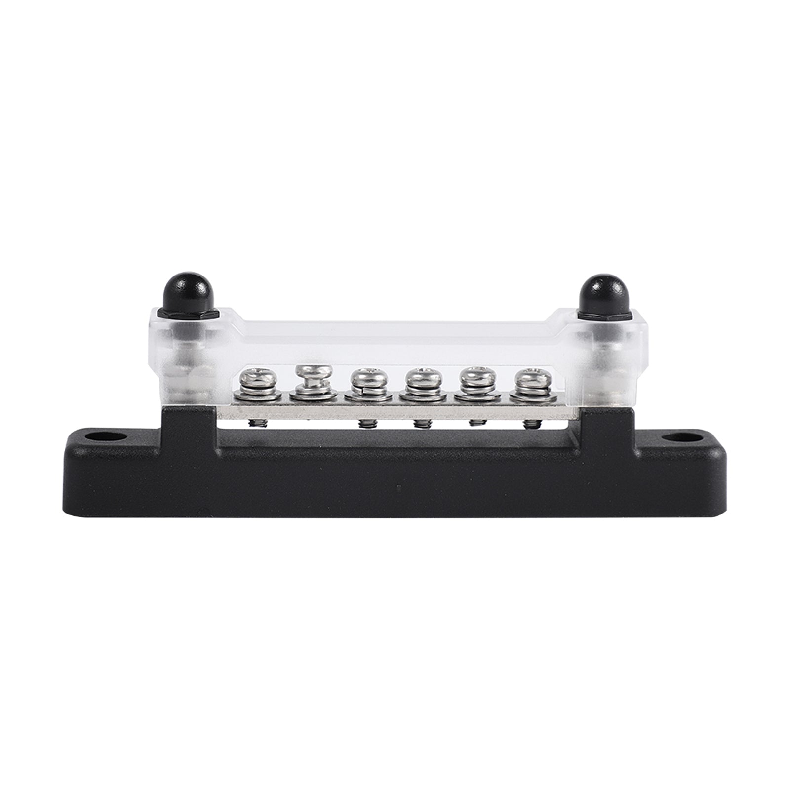 6 Way 12V Rated Bus Bar Power Distribution Terminal Block For Auto Marine Black