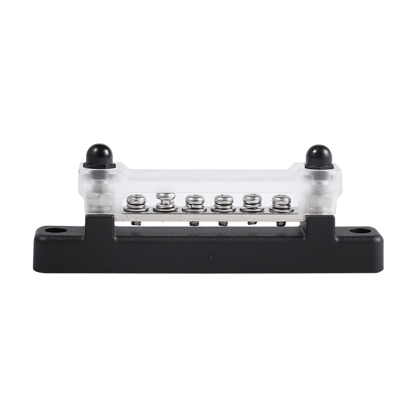 6 Way 12V Rated Bus Bar Power Distribution Terminal Block For Auto Marine Black