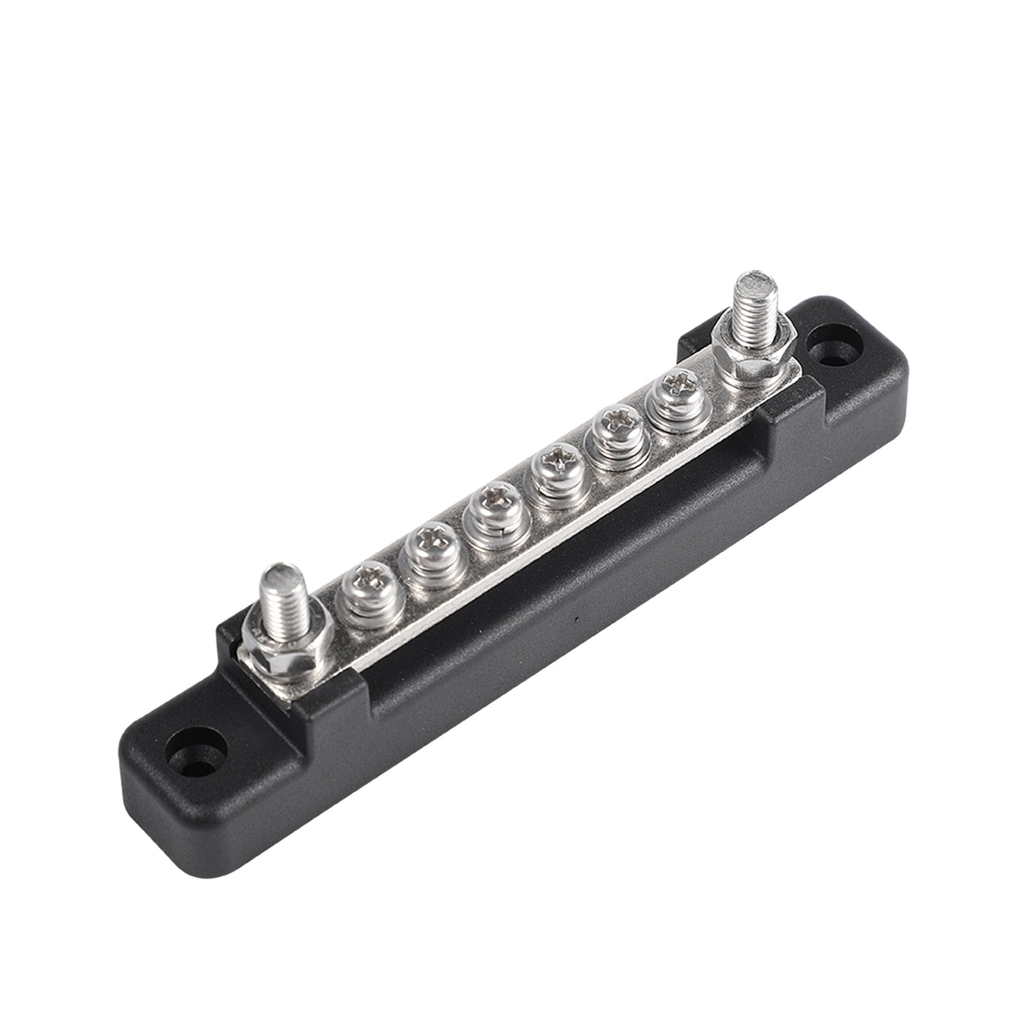 6 Way 12V Rated Bus Bar Power Distribution Terminal Block For Auto Marine Black