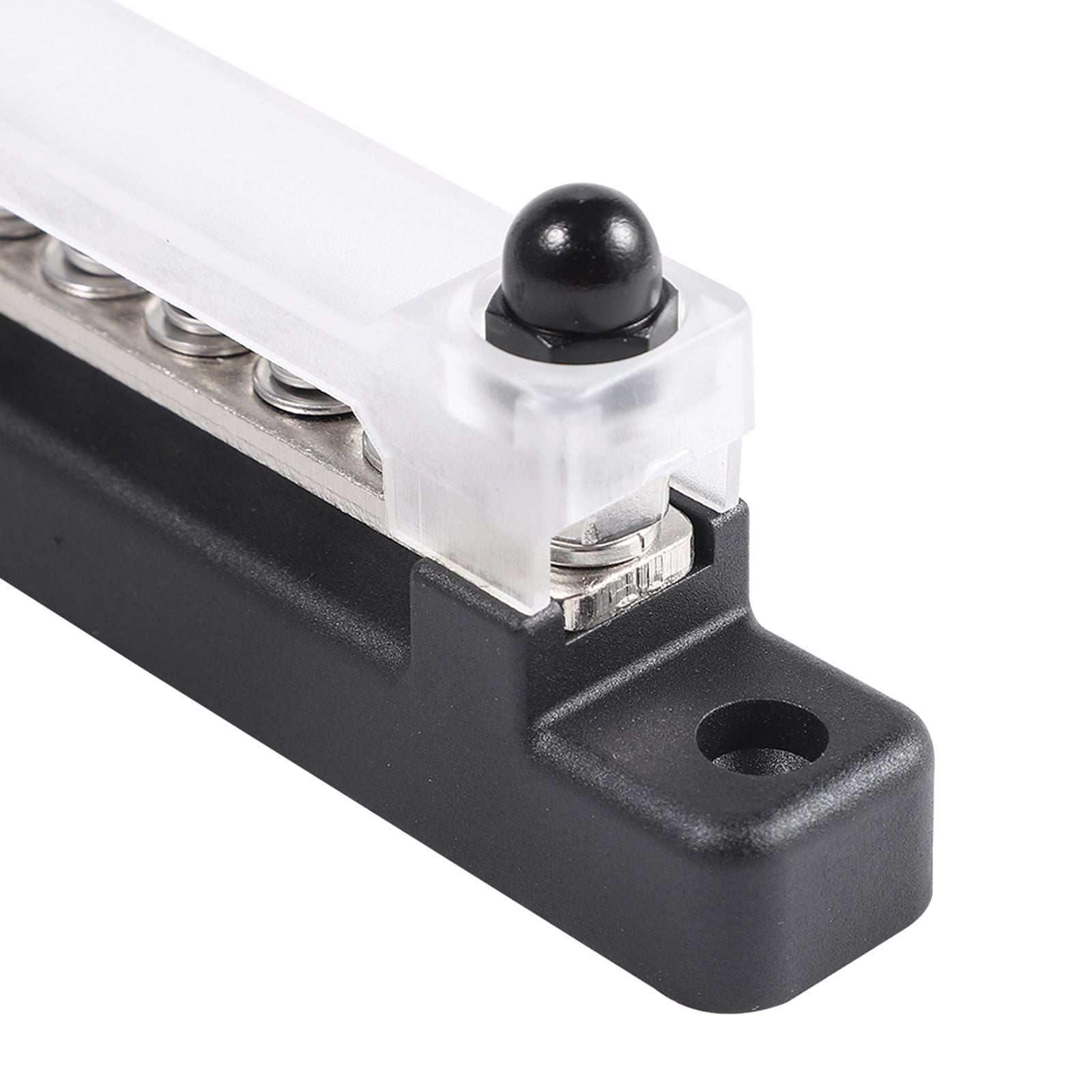 6 Way 12V Rated Bus Bar Power Distribution Terminal Block For Auto Marine Black