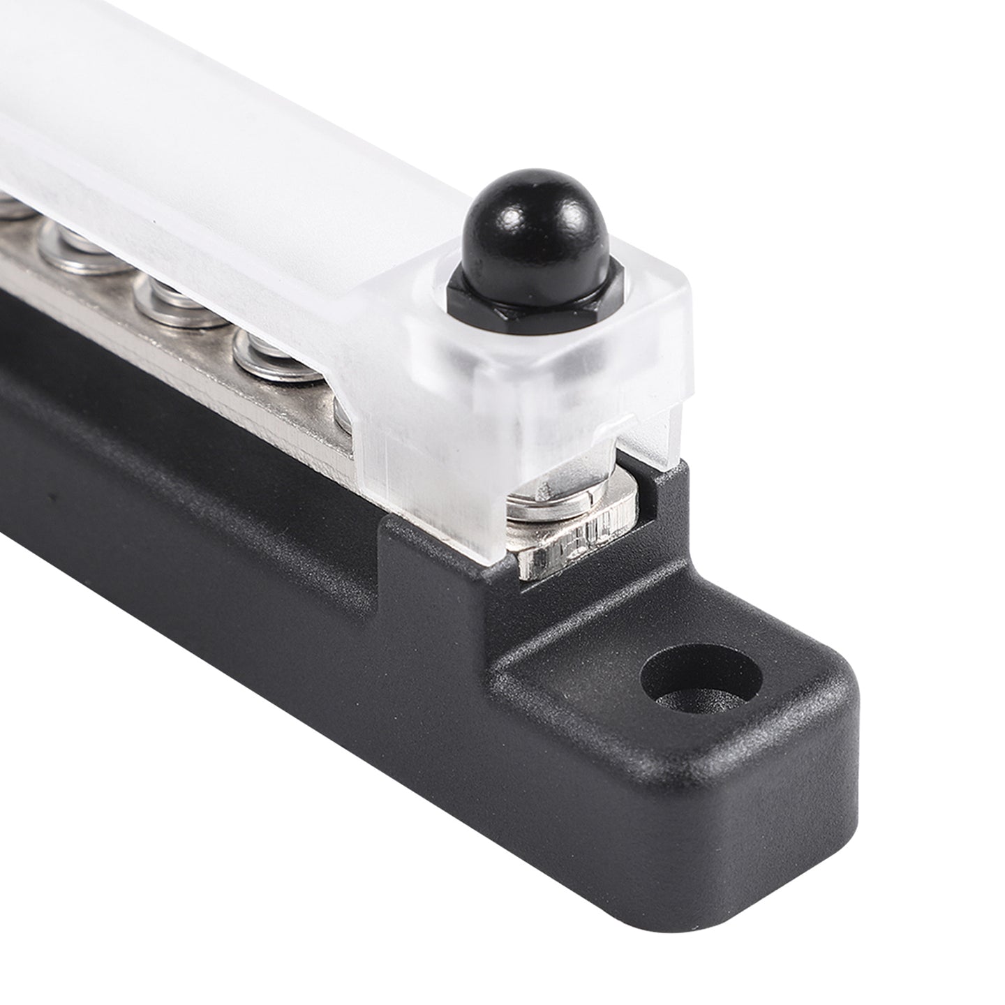6 Way 12V Rated Bus Bar Power Distribution Terminal Block For Auto Marine Black