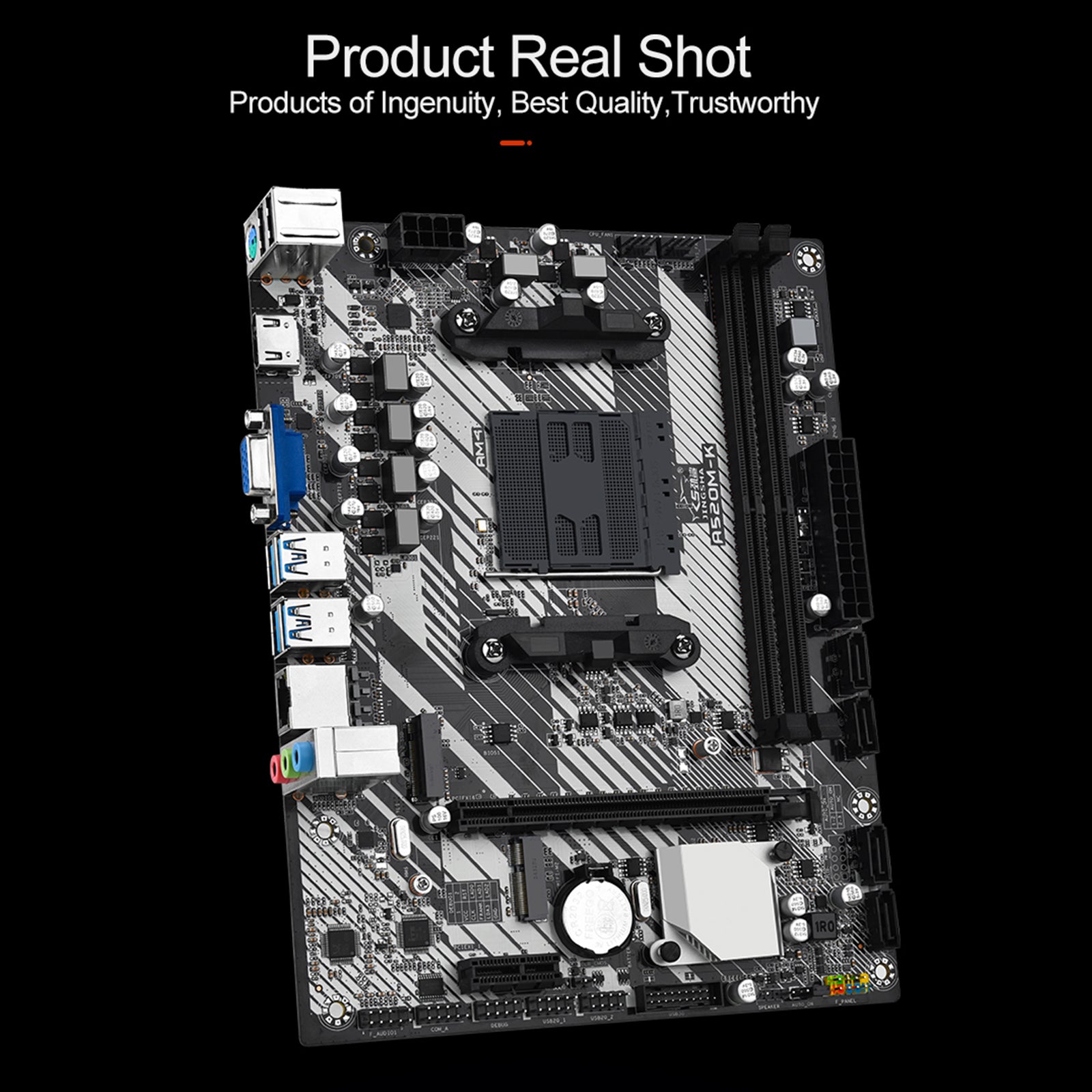 A520M-K Computer Motherboard Dual Protocol M.2 Hard Drive Support WIFI Bluetooth
