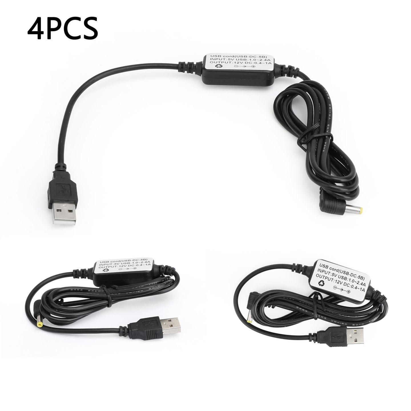 4PCS USB Charging Cable USB-DC-5B For YAESU VX-5R VX-6R VX-7R 150 VXA150 FT-2XDR