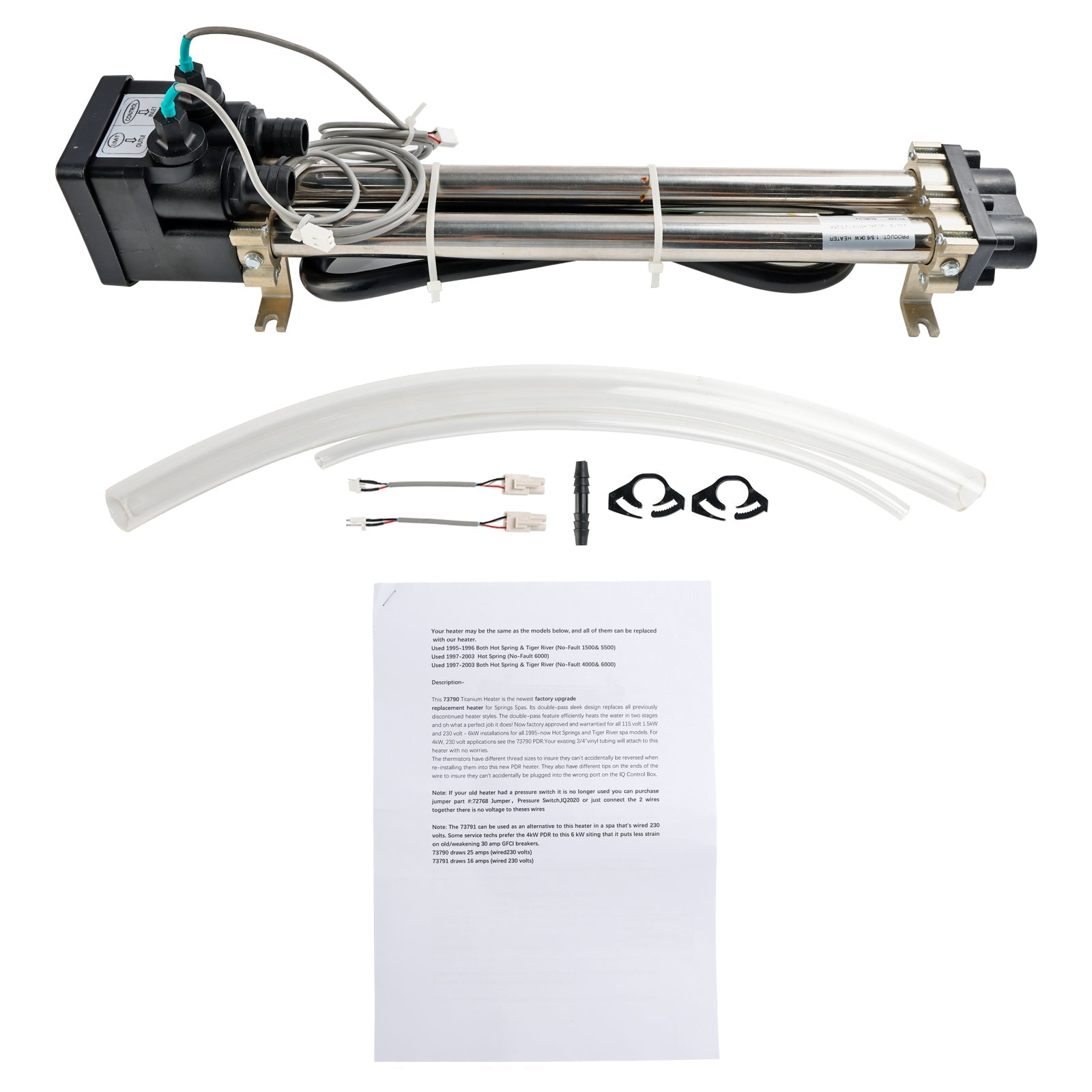 No-Fault 73791 Titanium Spa Heater 4kW for Watkins, Hot Spring Spas