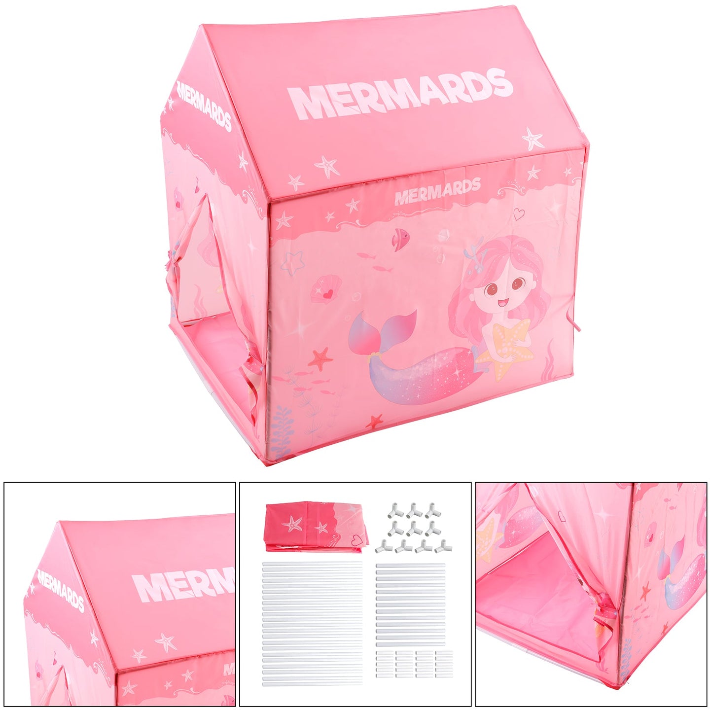 Princess Play Tent for Girls – Large Pink Kids Playhouse, Indoor Outdoor Play Tent for Children’s Games & Fun