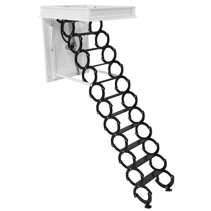 11 Steps 3m Electirc Attic Ladder Aluminum Folding With Remote Loft 31.5*35.4inch