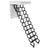 11 Steps 3m Electirc Attic Ladder Aluminum Folding With Remote Loft 31.5*35.4inch