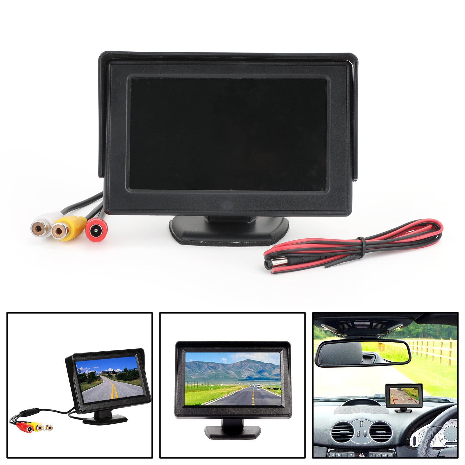 PAL HD Camera Display NTSC Reverse Monitor 4.3" TFT LCD Car Monitor Rear View