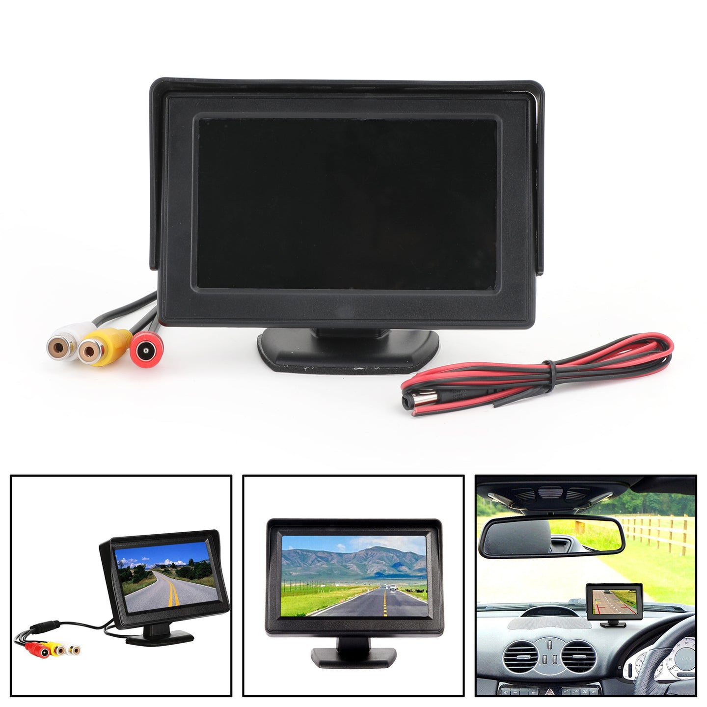 PAL HD Camera Display NTSC Reverse Monitor 4.3" TFT LCD Car Monitor Rear View
