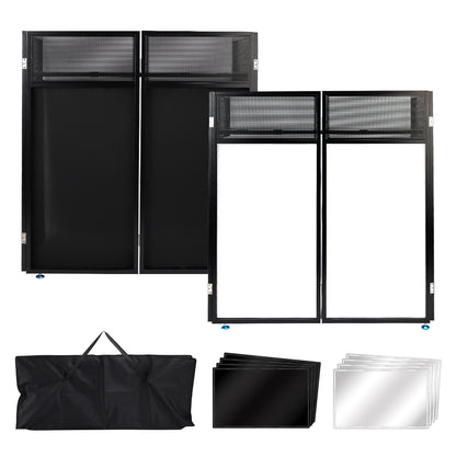 Portable DJ Facade Table Station 45"x42" Event Booth Facade Metal Foldable Frame