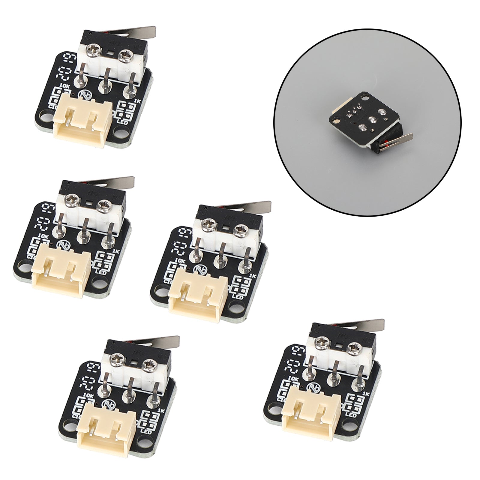 5-Pack Limit Switch End Stop for Creality Ender 3, Ender 3 Pro/V2, CR-10 & Ender 5, 3-Pin Mechanical