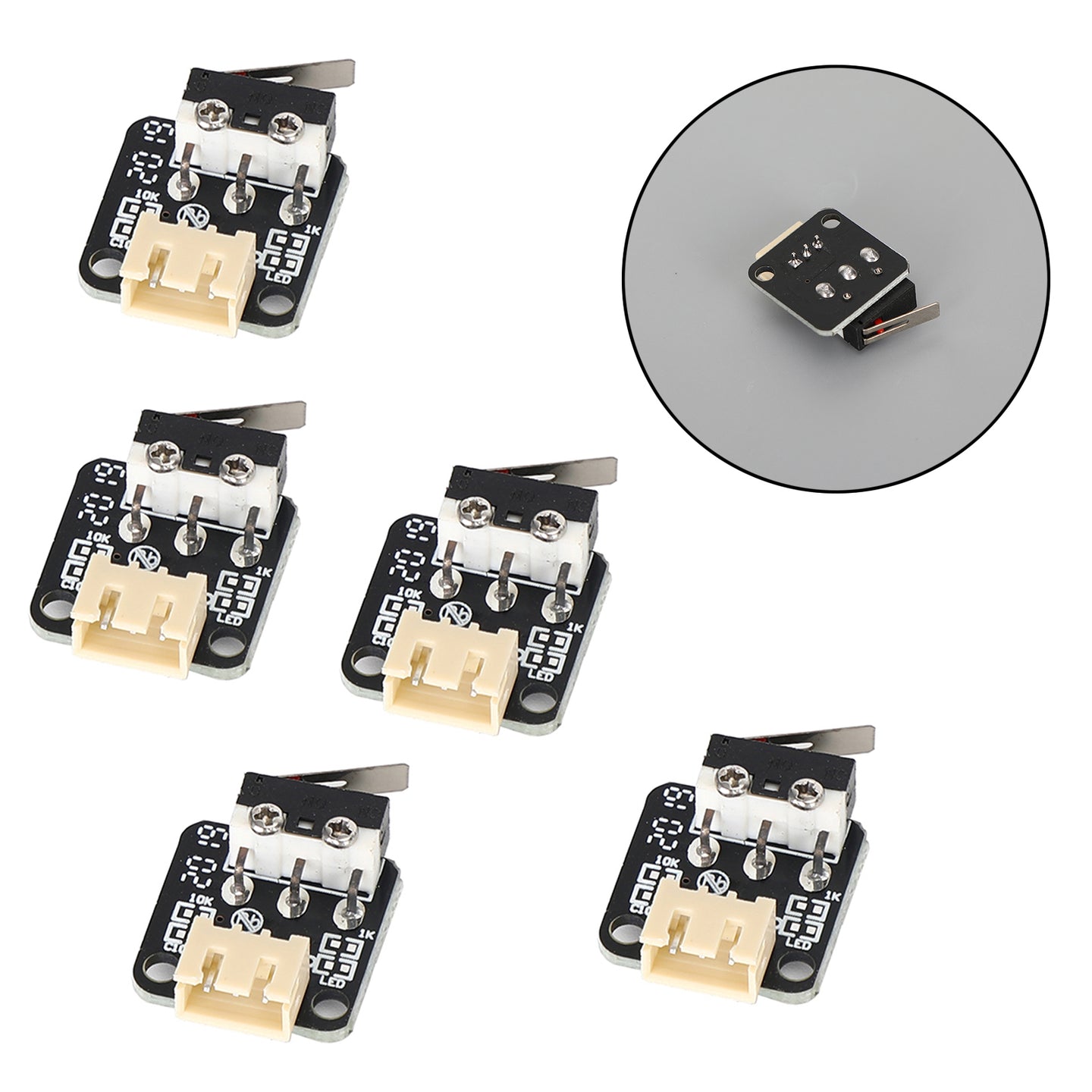 5-Pack Limit Switch End Stop for Creality Ender 3, Ender 3 Pro/V2, CR-10 & Ender 5, 3-Pin Mechanical