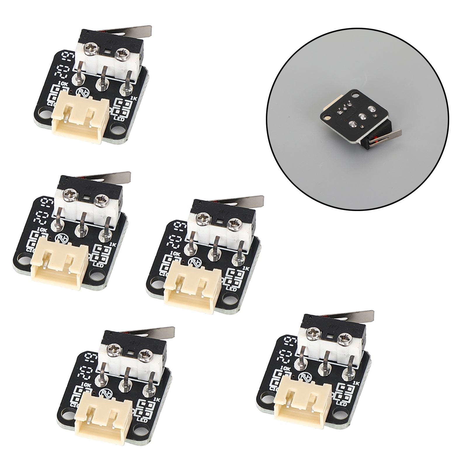 5pcs 3D Printer Limit Switch End Stop – Replacement Parts for Creality Ender 3 / CR-10, 3-Pin Connector