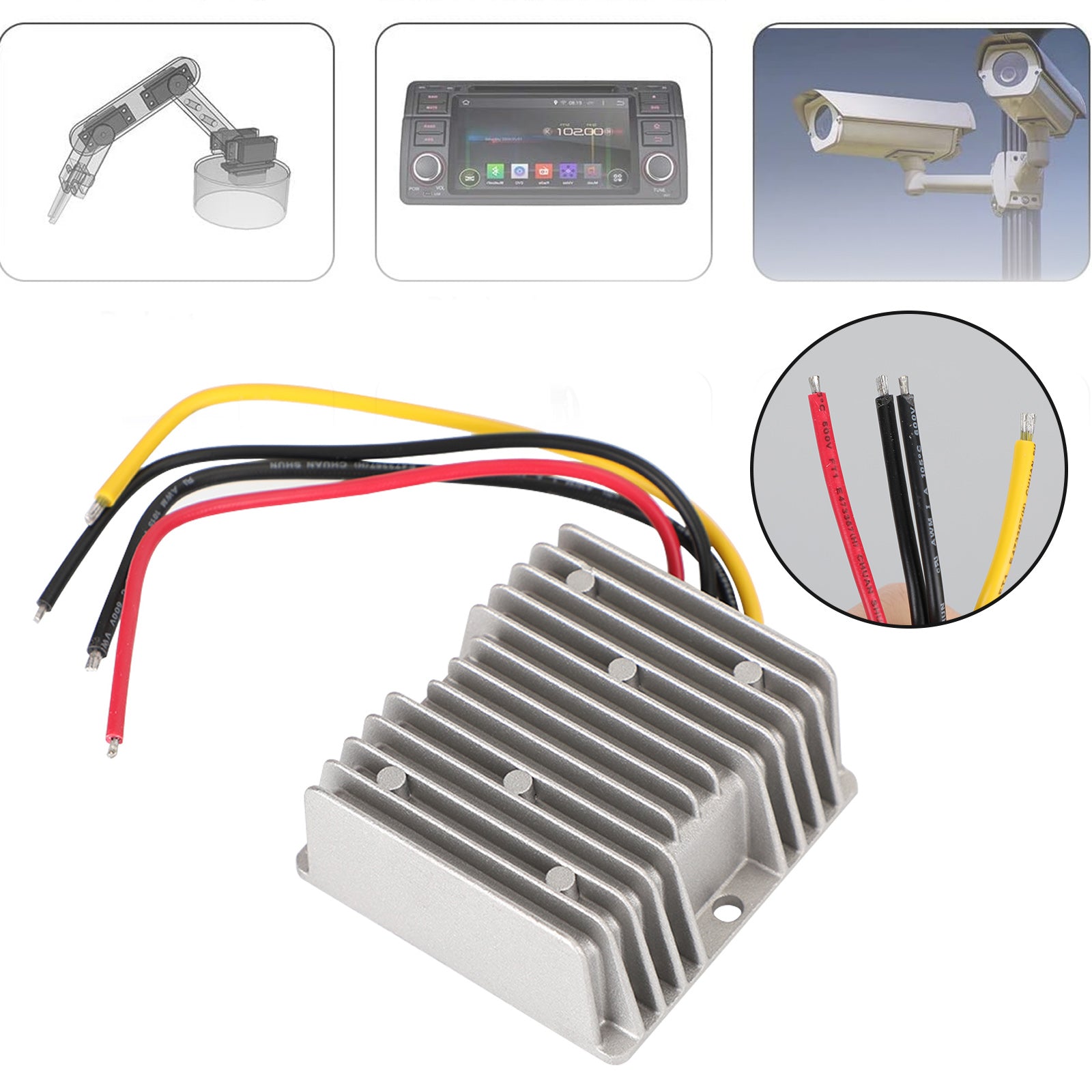WaterProof 24V to 12V 3A 36W Step Down DC/DC Power Converter Regulator