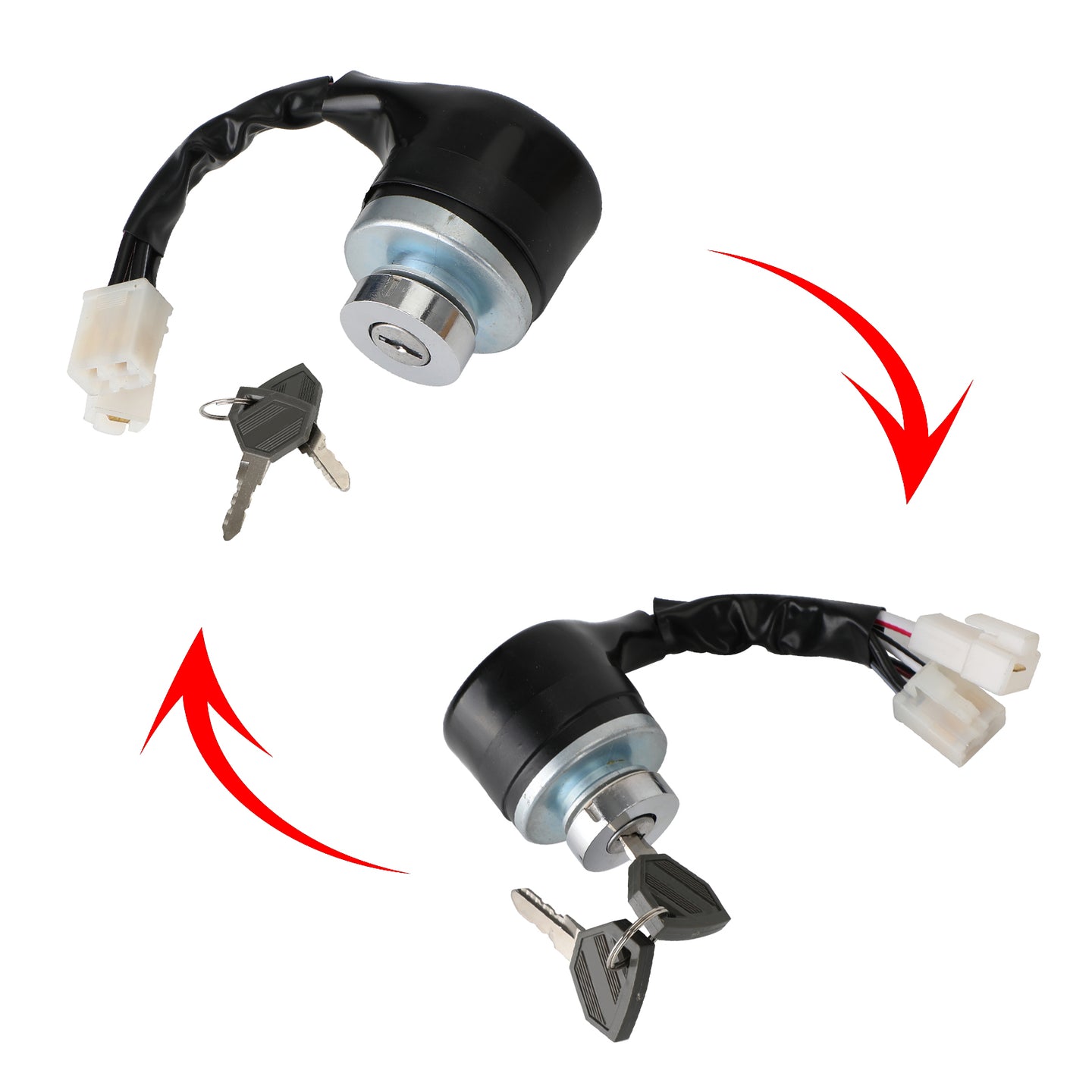 Ignition Switch W/2 Keys Fits John Deere Tractor 194155 198360-52160 UE