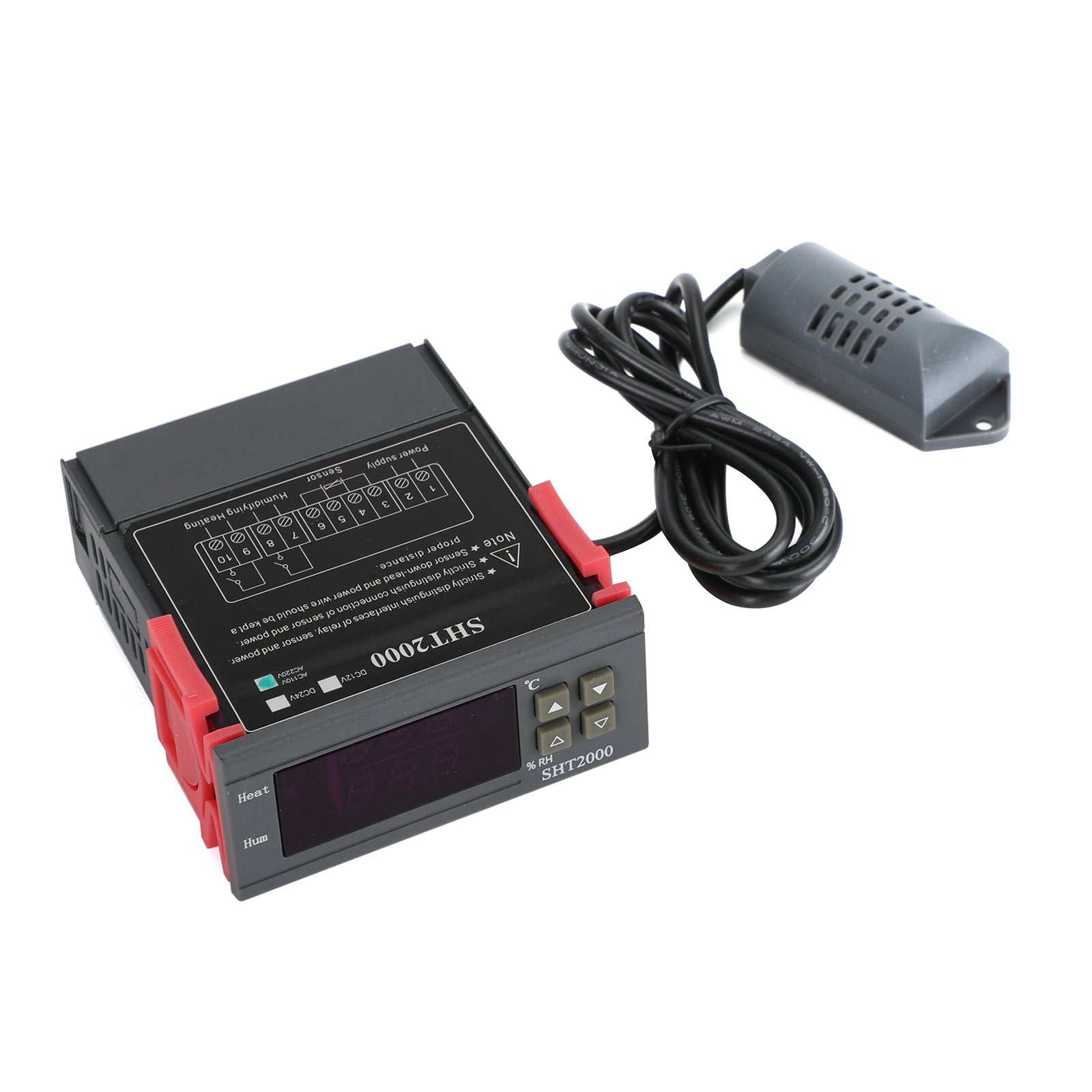 SHT2000 Temperature Humidity Hygrometer Thermostat Ac110-230V/Dc12V/24V Sensor, AC110V-220V