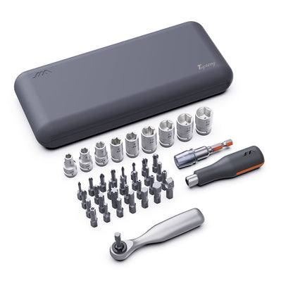 Polycarbonate and Alloy Steel 41-Pieces Mini Ratchet and Screwdriver Set Compact and Portable