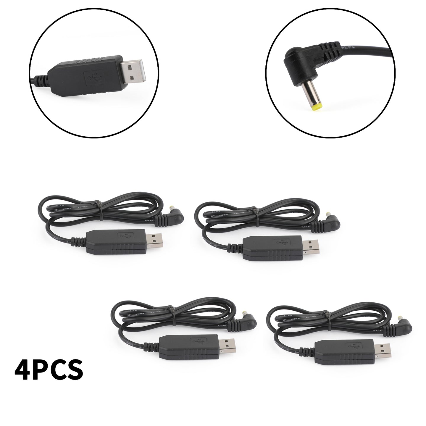 4PCS Walkie-talkie USB Charger Cable Fit for BaoFeng UV5RE UV-5R