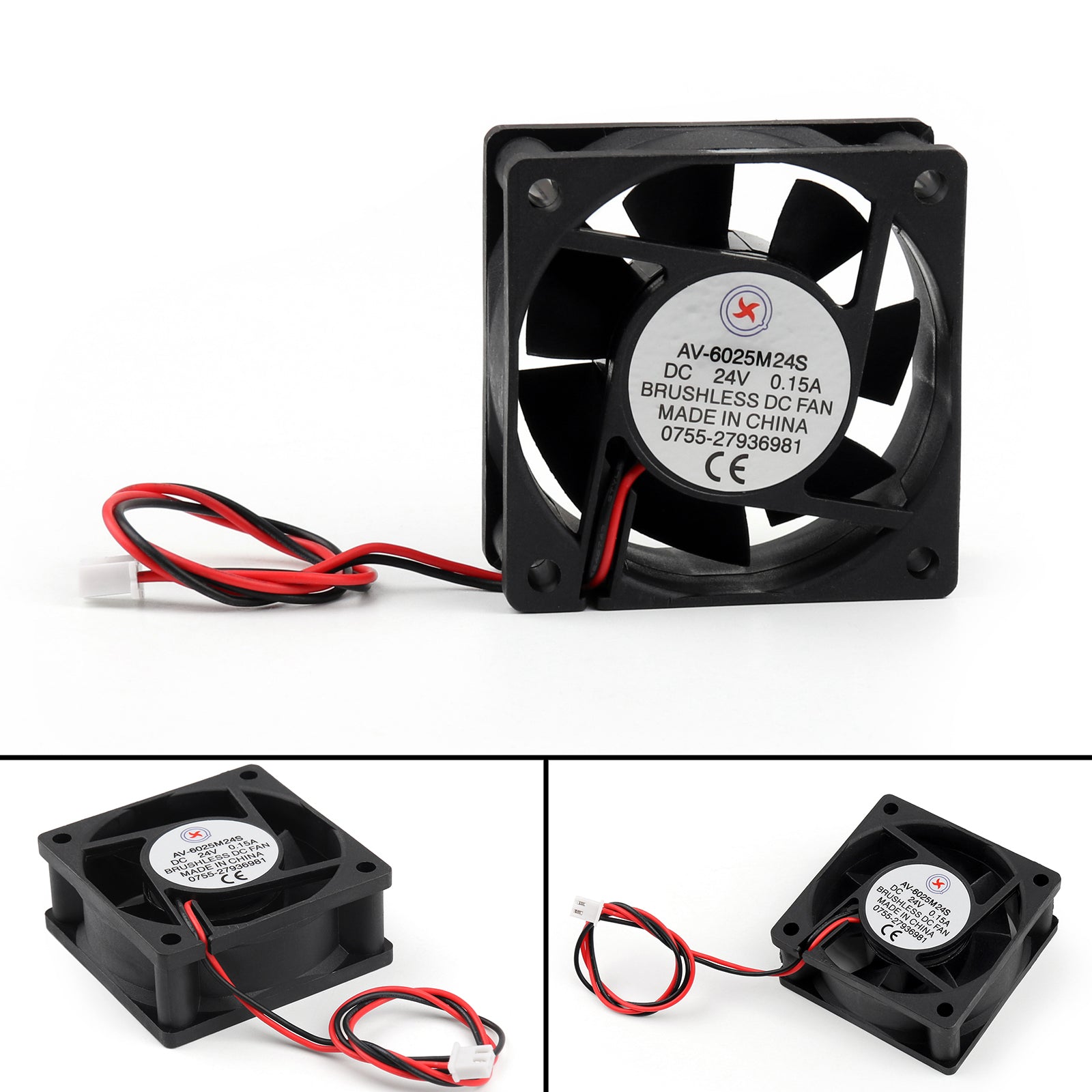 1Pcs DC Brushless Cooling Fan 24V 0.15A 6025S 60x60x25mm 2 Pin CUP Computer Fan