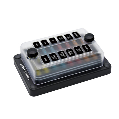 12-Way One in Twelve out Blade Fuse Box Block Holder ATO ATC for Car Marine Boat