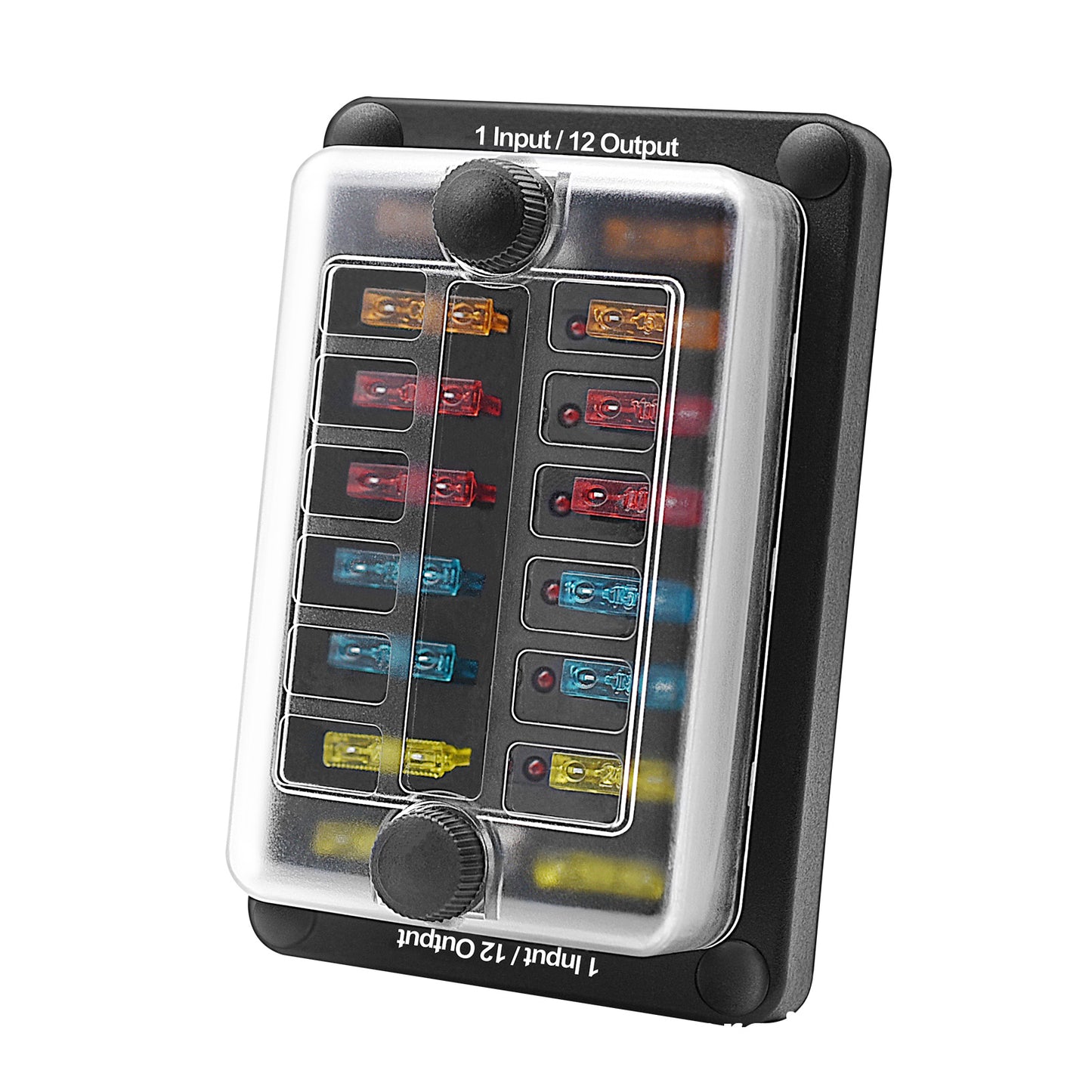 12-Way One in Twelve out Blade Fuse Box Block Holder ATO ATC for Car Marine Boat