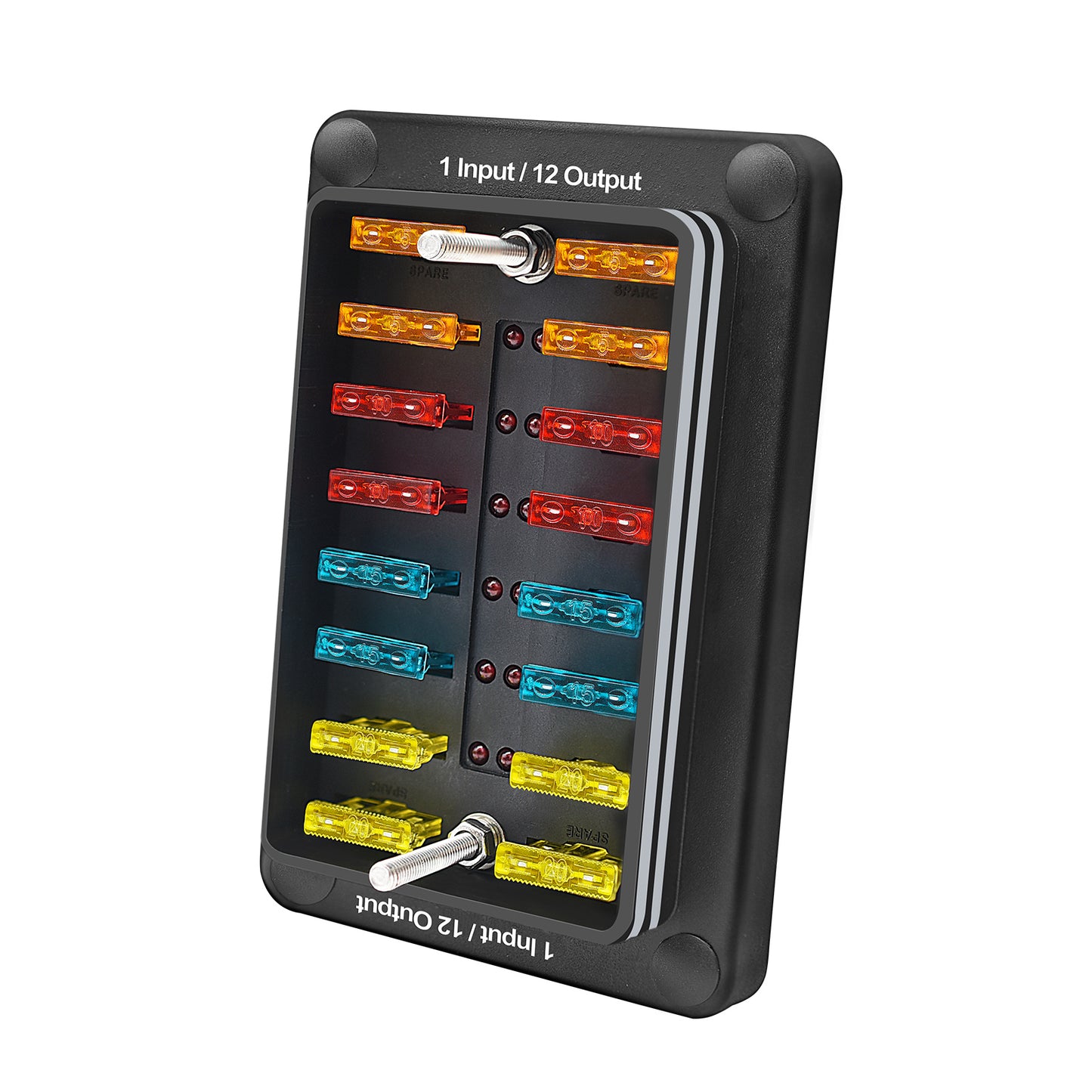 12-Way One in Twelve out Blade Fuse Box Block Holder ATO ATC for Car Marine Boat