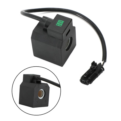 1Pcs 24V Dc Solenoid Valve Coil Fits Hyundai R55 R210-5 R220-5 Excavator