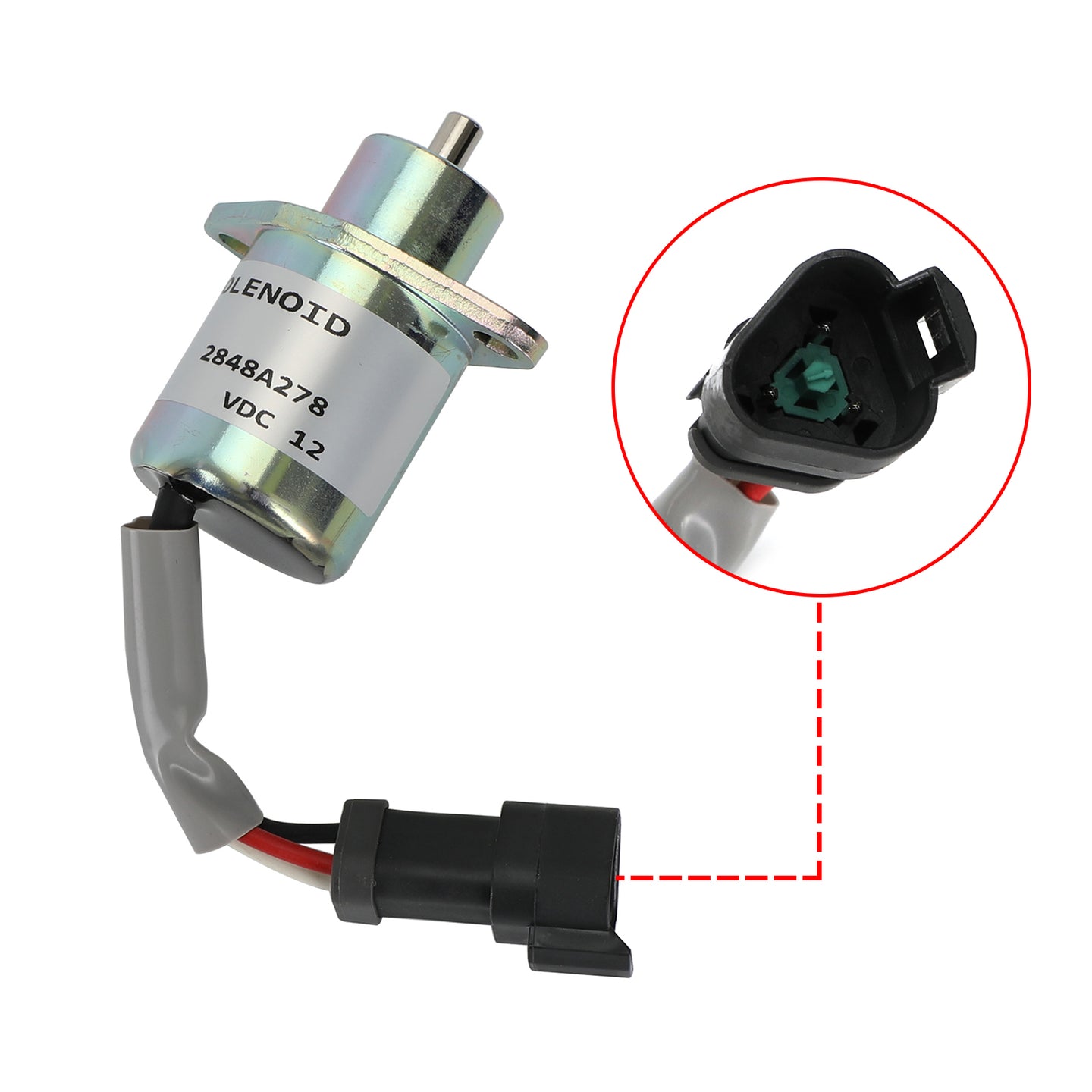 For Caterpillar Cat 216 226 236 246 Skid Steer Fuel Shut Off Solenoid 2848A278