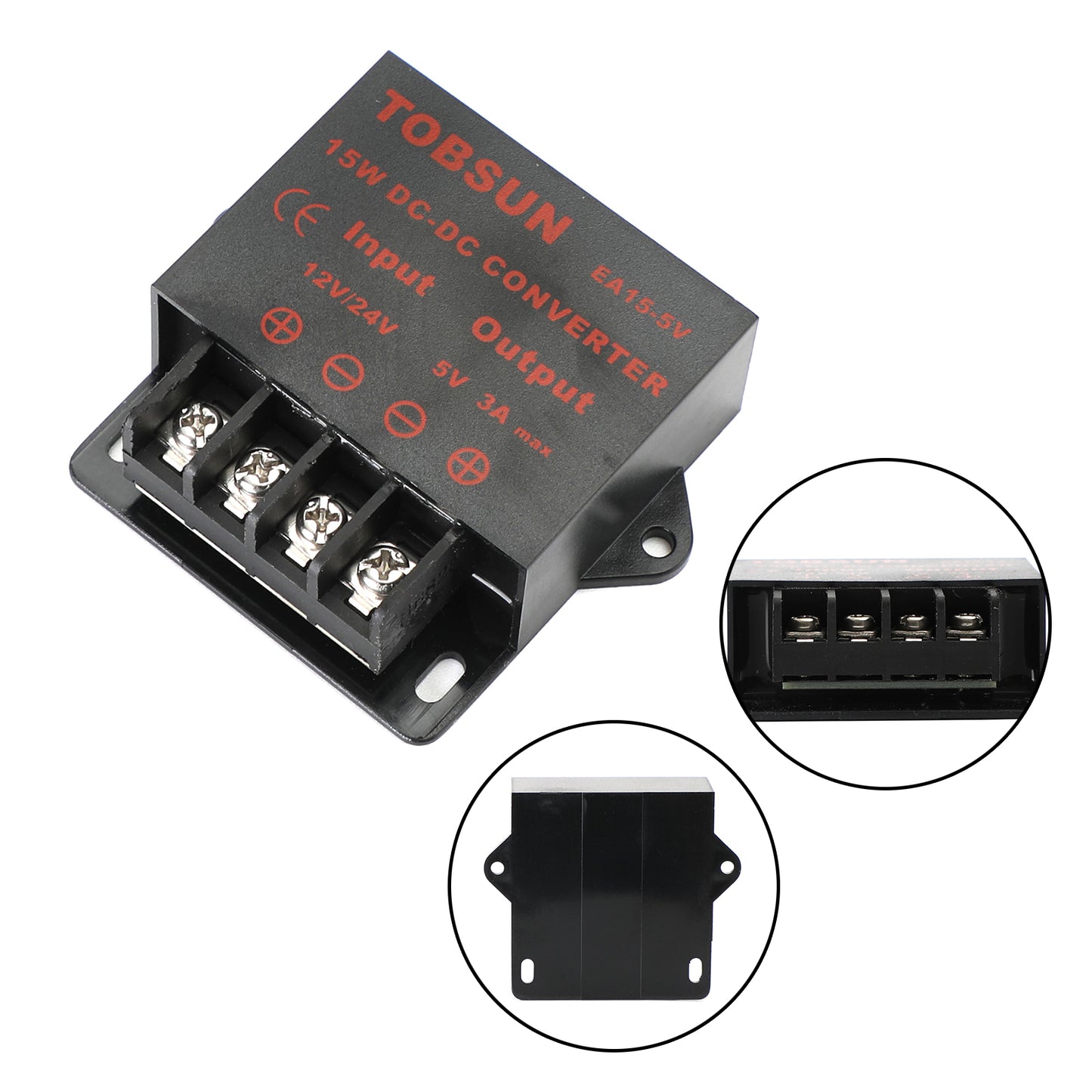DC Voltage Regulator Buck Converter DC 12V/24V To DC 5V 3A 15W Step Down Reducer