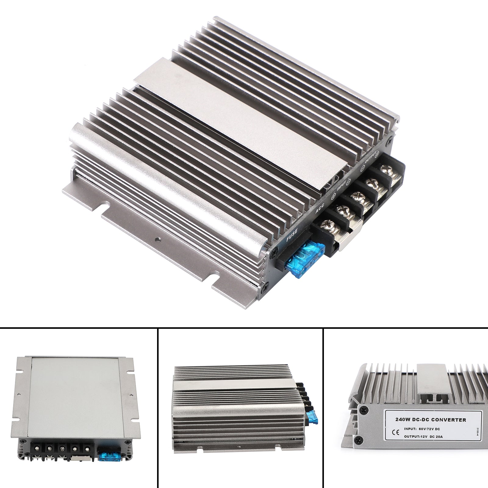 20A Waterproof DC Converter Power Supply Regulator 48/60/72V Step Down To 12V