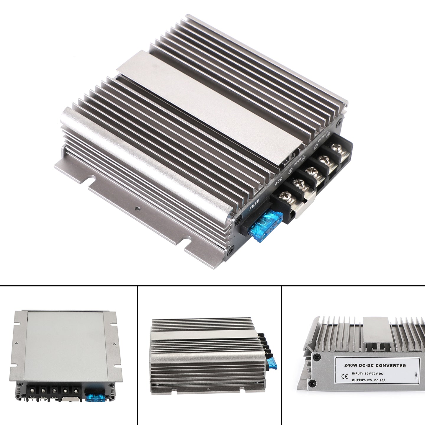 20A Waterproof DC Converter Power Supply Regulator 48/60/72V Step Down To 12V