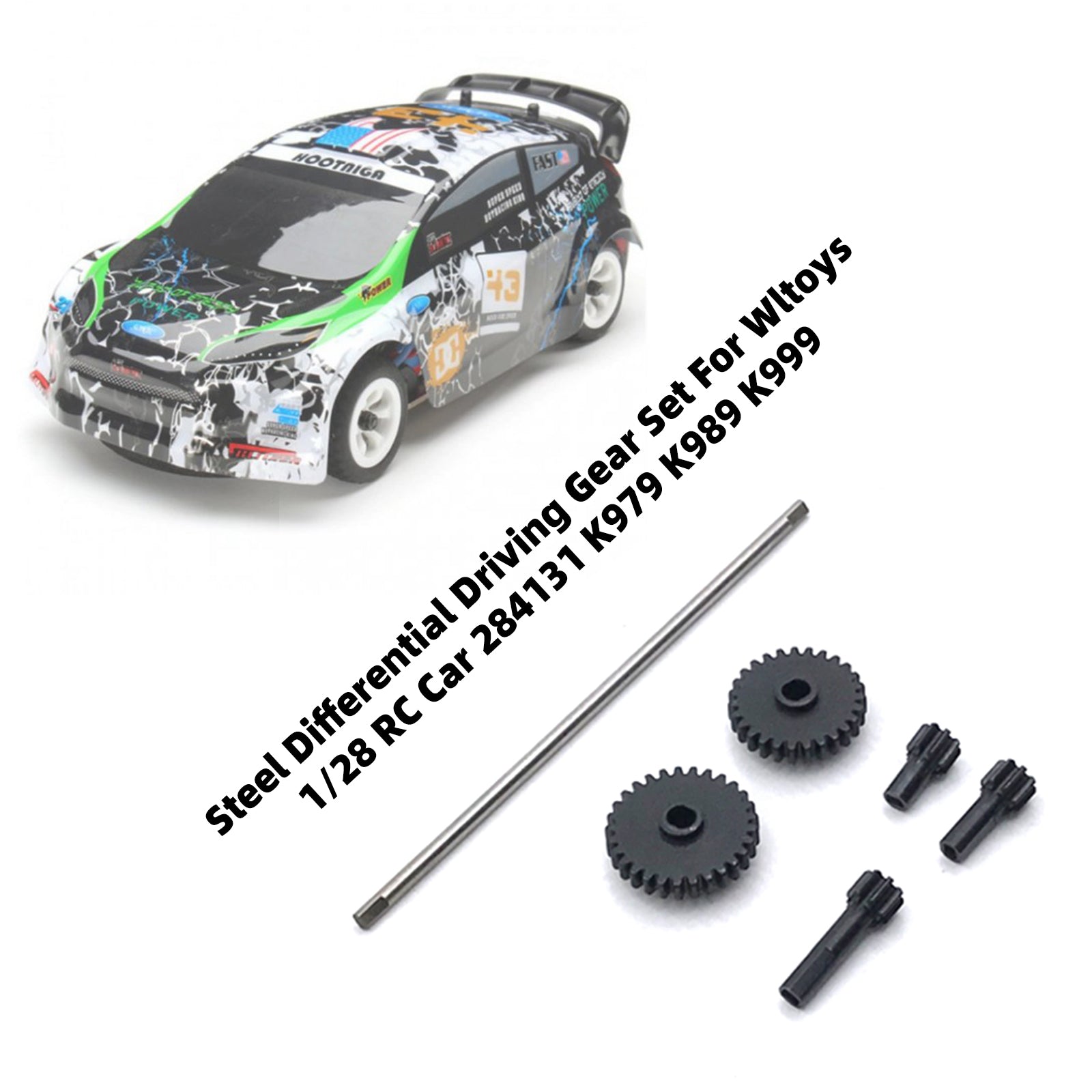 Steel Differential Driving Gear Set For Wltoys 1/28 RC Car 284131 K979 K989 K999