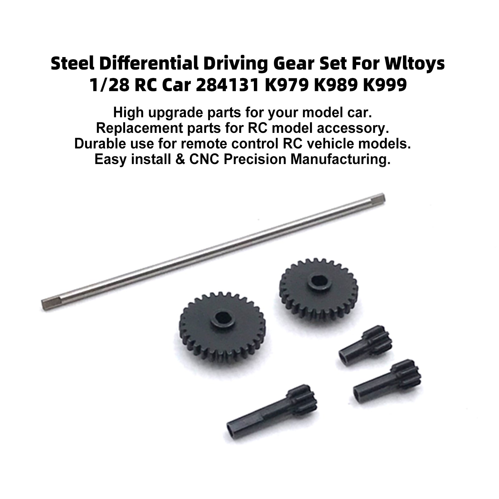 Steel Differential Driving Gear Set For Wltoys 1/28 RC Car 284131 K979 K989 K999