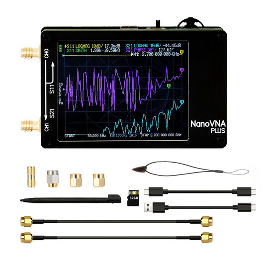 NanoVNA H Vector Network Analyzer 50kHz-2.7GHz MF HF VHF Antenna Analyzer