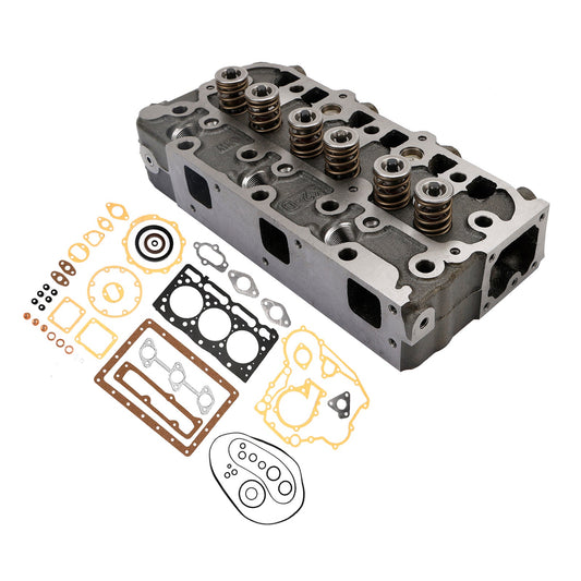 Complete Engine Cylinder Head Assembly with Valve Spring & Gasket Kit for Kubota D1305 RTV1100