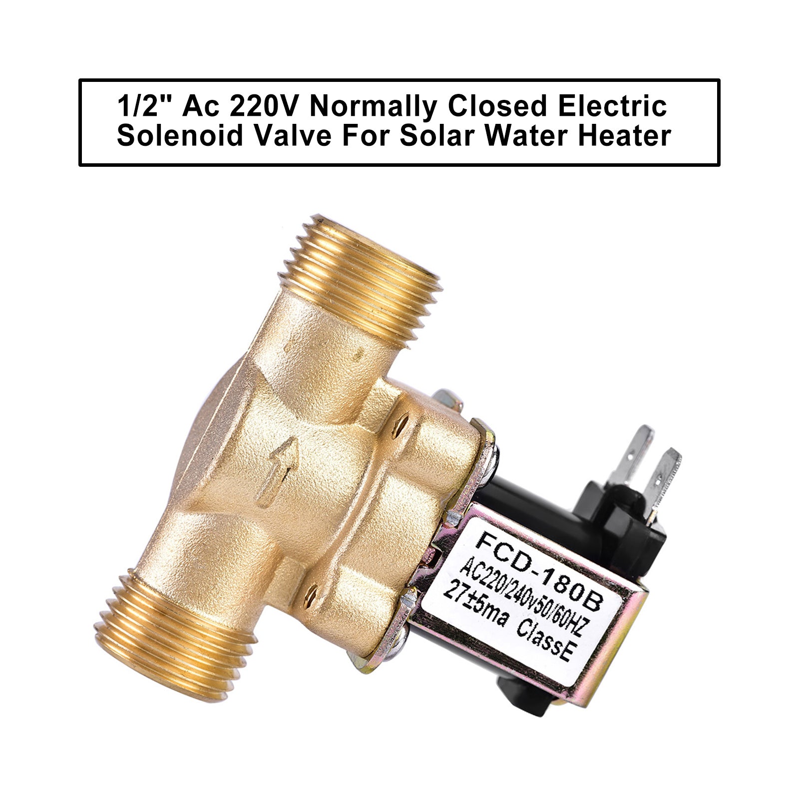 1/2" AC 220V Normally Closed Brass Electric Solenoid Valve For Water Control